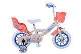 Volare Disney Stitch Kinderfahrrad für Mädchen - 12 Zoll in Creme, Koralle und Blau