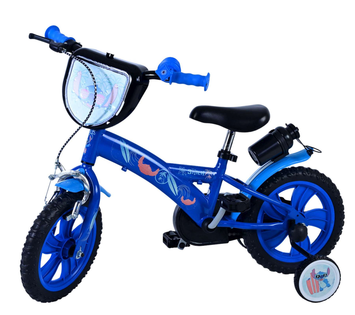 Volare Disney Stitch Kinderfahrrad für Jungen - 12 Zoll - Blau - Sicher und Komfortabel