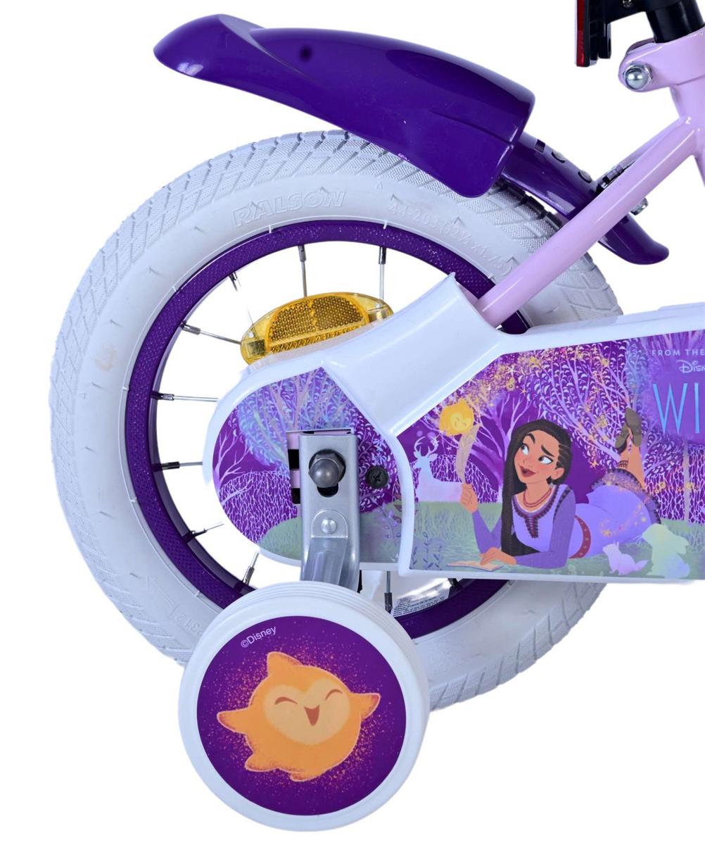 Volare Disney Wish Kinderfahrrad für Mädchen - 12 Zoll in Lila für Kinder von 3 bis 4,5 Jahren