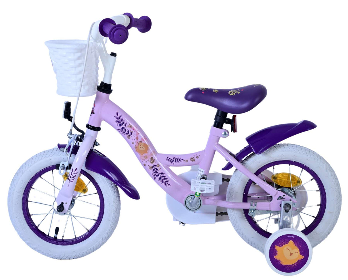 Volare Disney Wish Kinderfahrrad für Mädchen - 12 Zoll in Lila für Kinder von 3 bis 4,5 Jahren