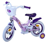 Volare Disney Wish Kinderfahrrad für Mädchen - 12 Zoll in Lila mit zwei Handbremsen