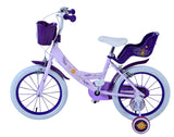 Volare Disney Wish Kinderfahrrad für Mädchen - 16 Zoll in Lila mit zwei Handbremsen