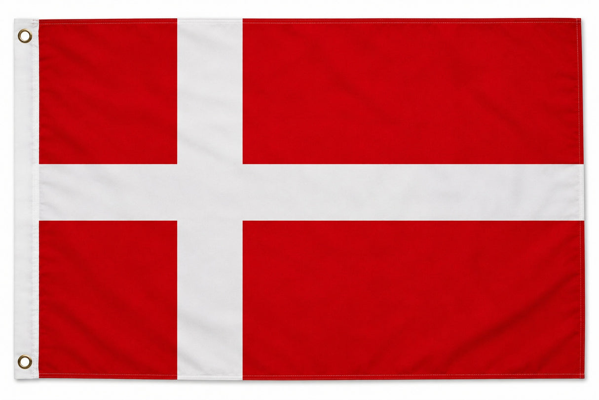 Flagge Dänemark 90 x 150 cm Fahne mit 2 Ösen 100g/m² Stoffgewicht Hissflagge für Mast