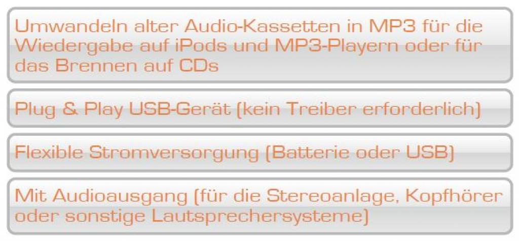 Technaxx Kassettendigitalisierer Beschreibung