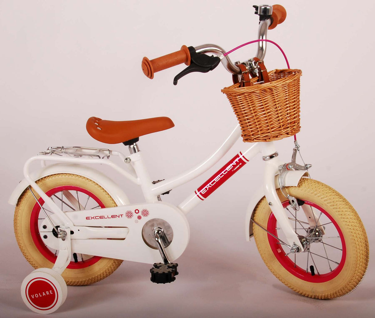 Volare Excellent Kinderfahrrad - Mädchen - 12 Zoll - Weiß