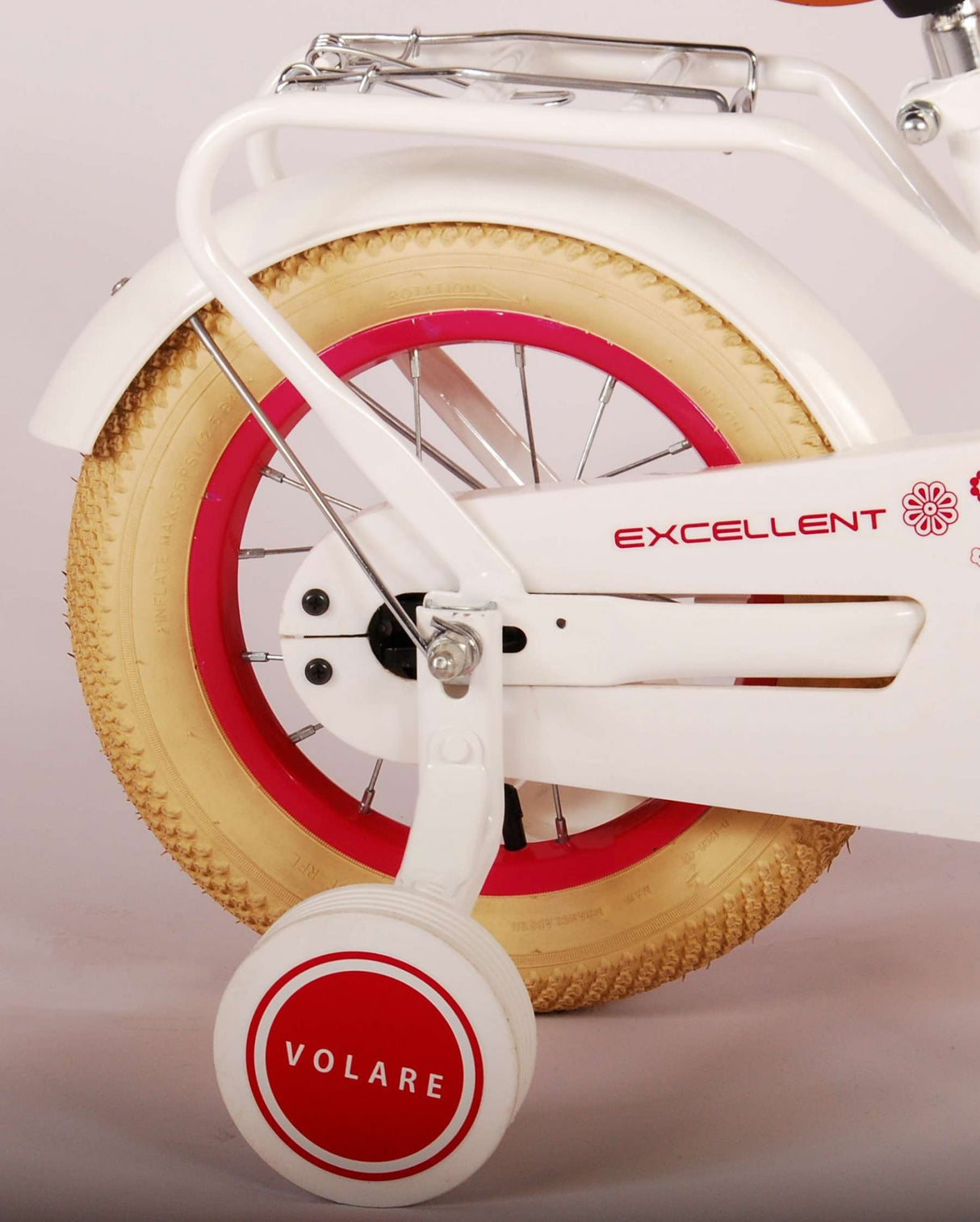 Volare Excellent Kinderfahrrad - Mädchen - 12 Zoll - Weiß
