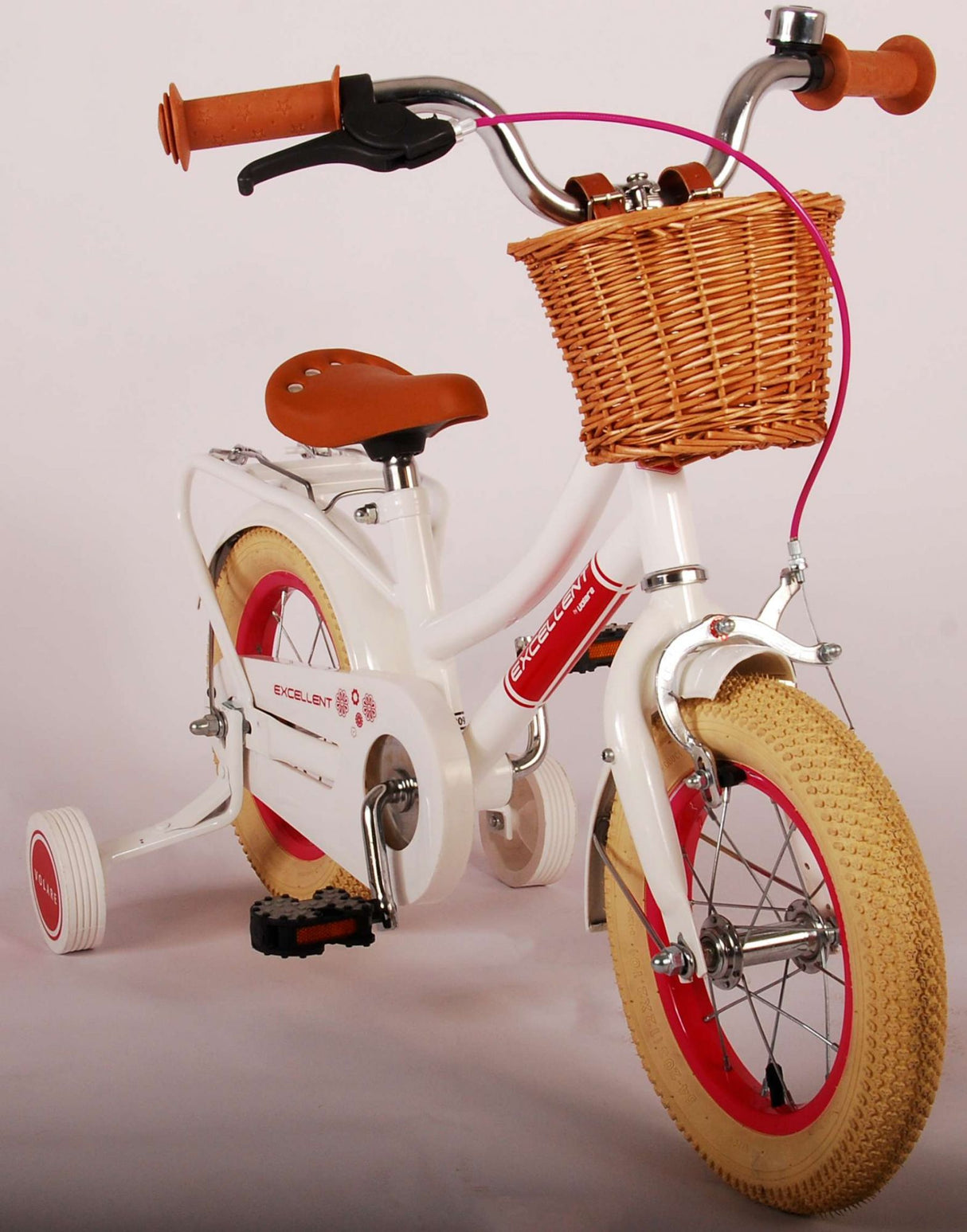 Volare Excellent Kinderfahrrad - Mädchen - 12 Zoll - Weiß