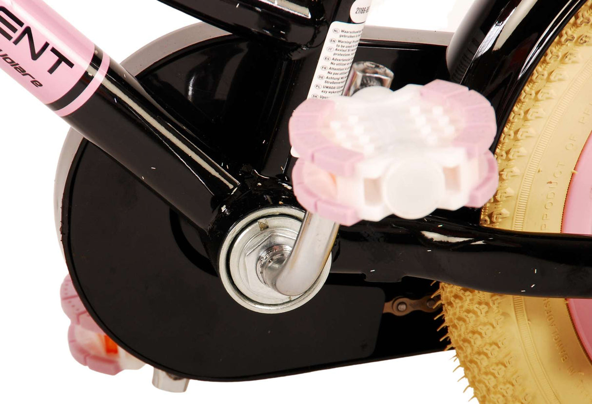 Volare Excellent Kinderfahrrad - Mädchen - 12 Zoll - Schwarz