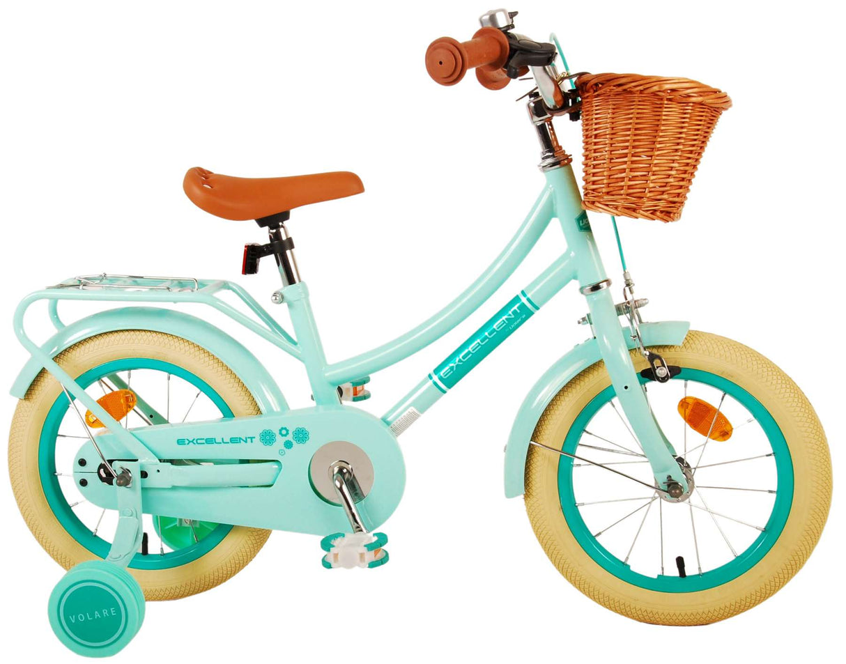 Volare Excellent Kinderfahrrad - Mädchen - 14 Zoll - Grün