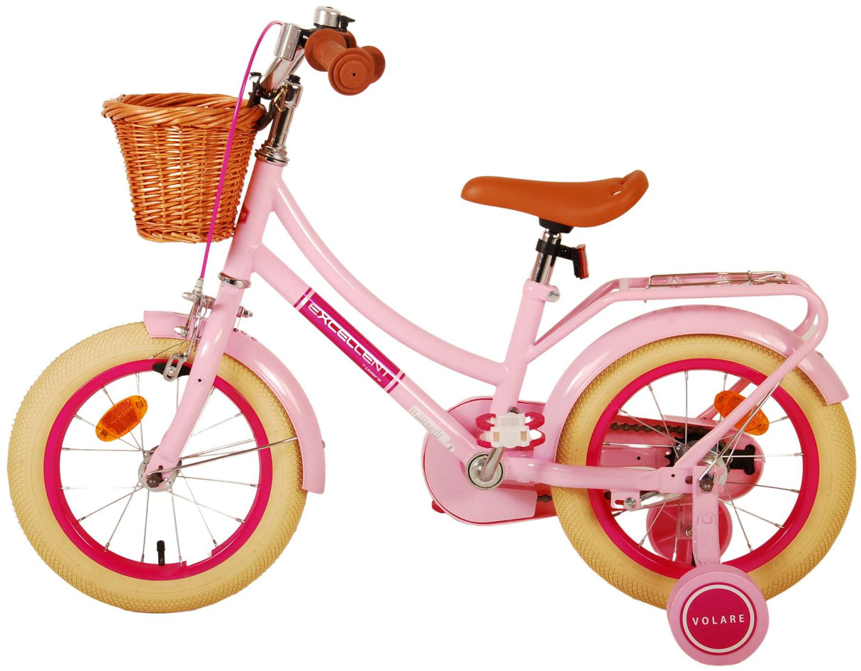 Volare Excellent Kinderfahrrad - Mädchen - 14 Zoll - Rosa
