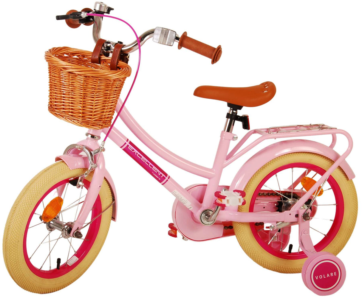 Volare Excellent Kinderfahrrad - Mädchen - 14 Zoll - Rosa