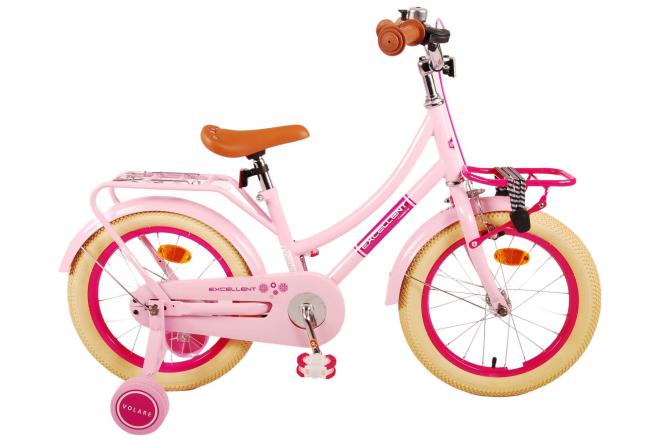 Volare Excellent Kinderfahrrad - Mädchen - 16 Zoll - Rosa - 95% montiert