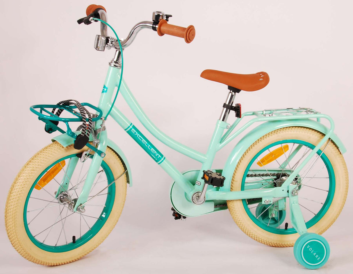 Volare Excellent Kinderfahrrad - Mädchen - 16 Zoll - Grün - 95% montiert