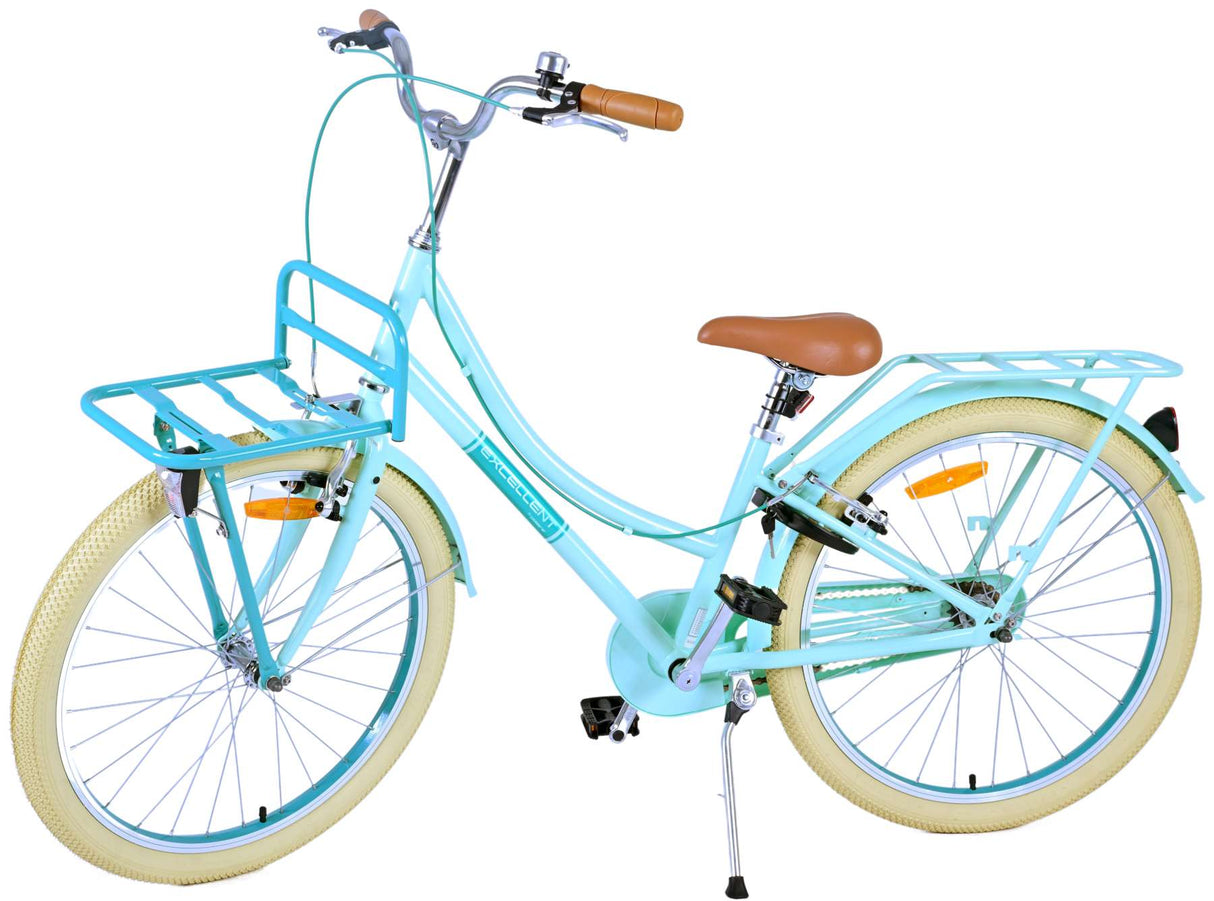 Volare Excellent Kinderfahrrad - Mädchen - 24 Zoll - Grün - Zwei Handbremsen
