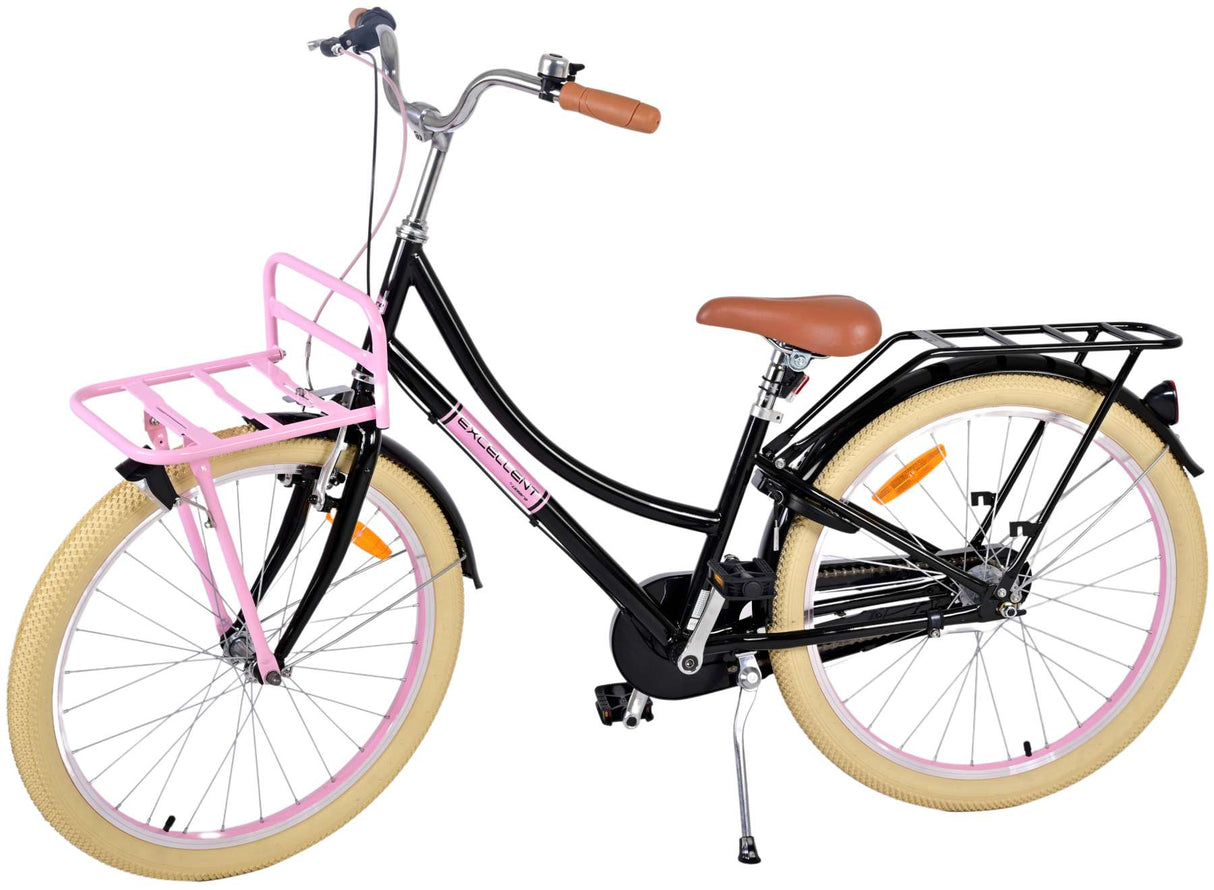 Volare Excellent Kinderfahrrad - Mädchen - 24 Zoll - Schwarz - 3 Gänge