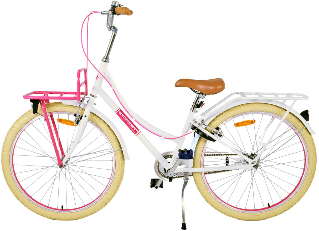 Volare Excellent Kinderfahrrad - Mädchen - 26 Zoll - Weiß - Zweihandbremsen