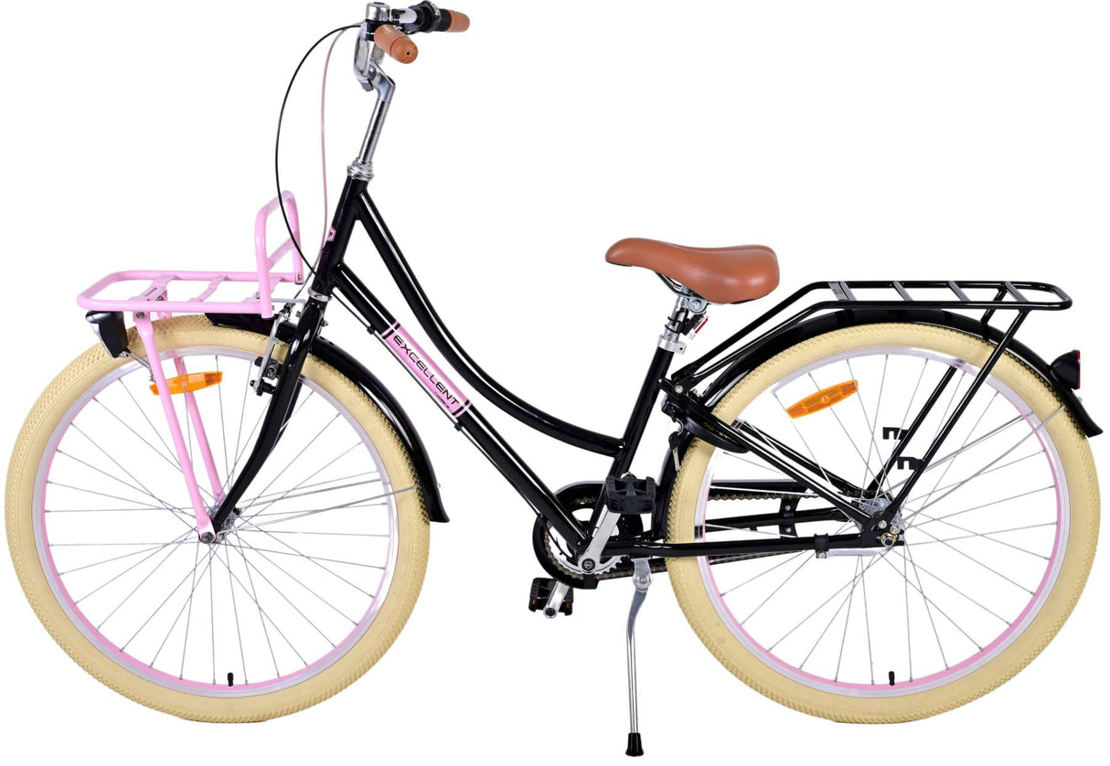 Volare Excellent Kinderfahrrad - Mädchen - 26 Zoll - Schwarz - Shimano Nexus 3 Gänge