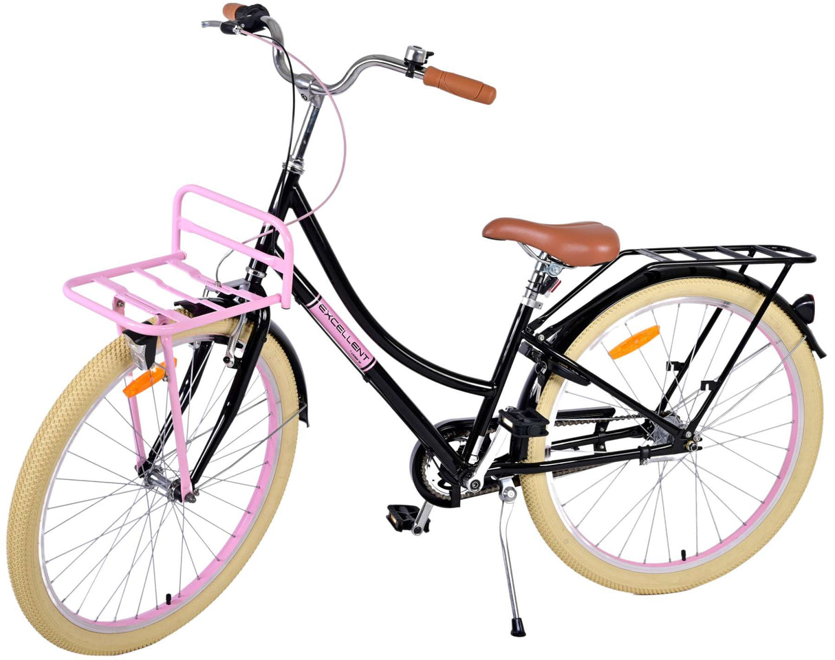 Volare Excellent Kinderfahrrad - Mädchen - 26 Zoll - Schwarz - Shimano Nexus 3 Gänge