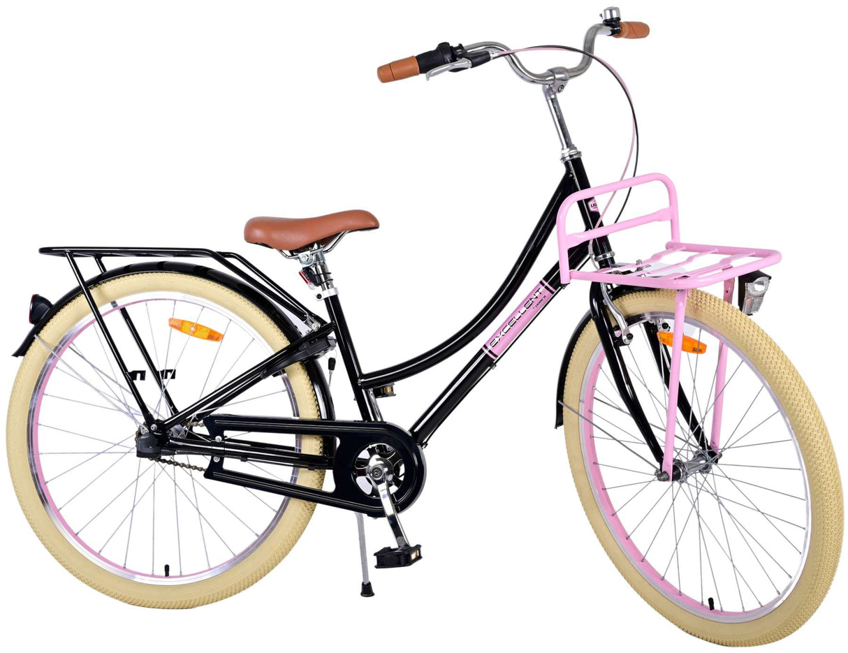Volare Excellent Kinderfahrrad - Mädchen - 26 Zoll - Schwarz - Shimano Nexus 3 Gänge