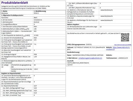 Produktdatenblatt