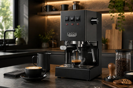 Gaggia Classic Evo Espressomaschine in der Küche mit Tasse
