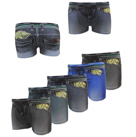 Jeans und Geldschein Optik Boxershorts Uomo6