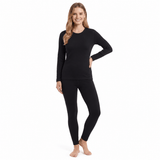 Gaubert Damen Thermounterwäsche Set Merino-Mix Schwarz M-2XL Ski Outdoor