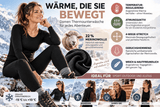 Gaubert Damen Thermounterwäsche Set Merino-Mix Schwarz M-2XL Ski Outdoor