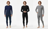 Gaubert Herren Thermo-Unterwäsche Set , Größe M - XXL – Merinowolle, Atmungsaktiv, Temperaturregulierend & Geruchshemmend - Schwarz