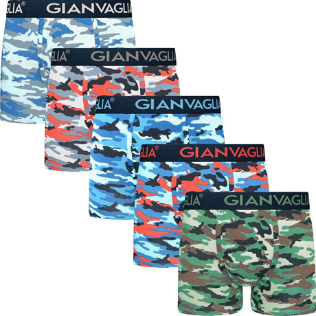 GIANVAGLIA 5er-Pack Boxershorts Profilansicht aller Farben