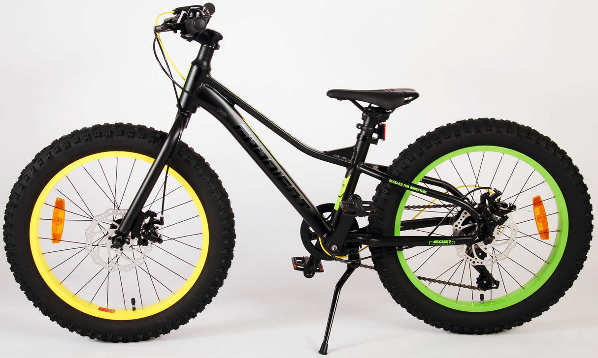 Volare Gradient Kinderfahrrad - Jungen - 20 Zoll - Schwarz Gelb Grün - 6-Gang - Prime Collection