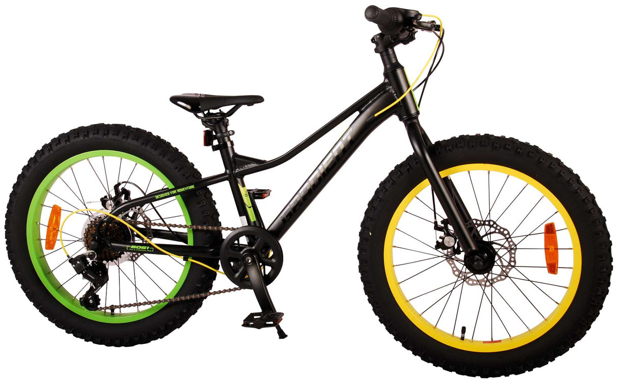 Volare Gradient Kinderfahrrad - Jungen - 20 Zoll - Schwarz Gelb Grün - 6-Gang - Prime Collection