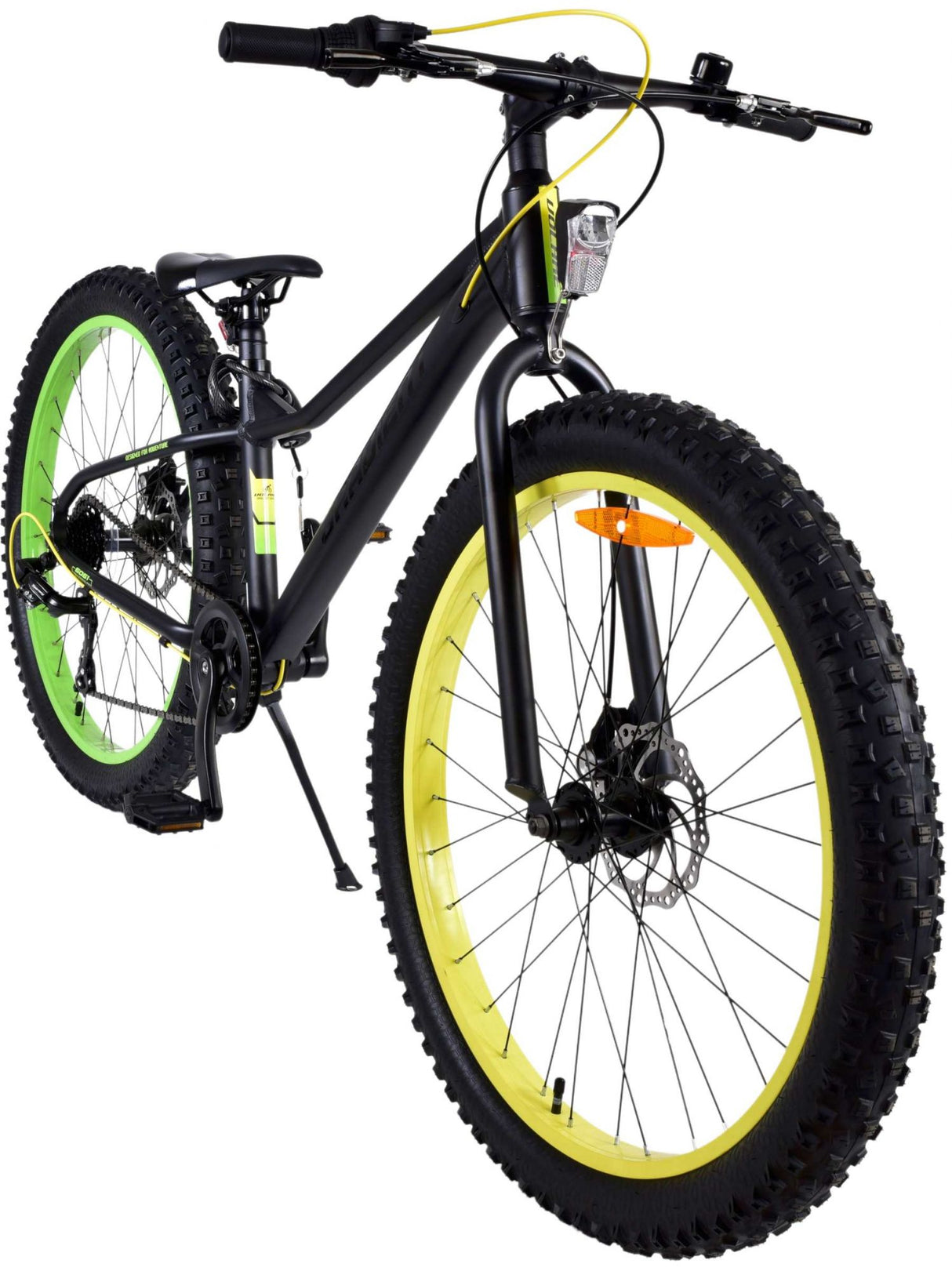 Volare Gradient Kinderfahrrad - Jungen - 26 Zoll - Schwarz Gelb Grün - 7-Gang - Prime Collection