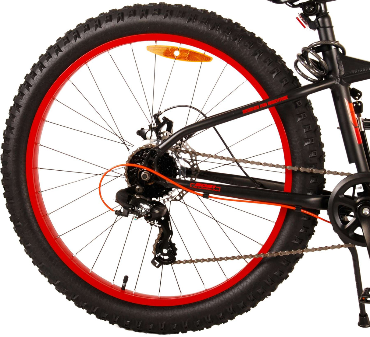 Volare Gradient Kinderfahrrad - Jungen - 26 Zoll - Schwarz Orange - 7-Gang - Prime Collection