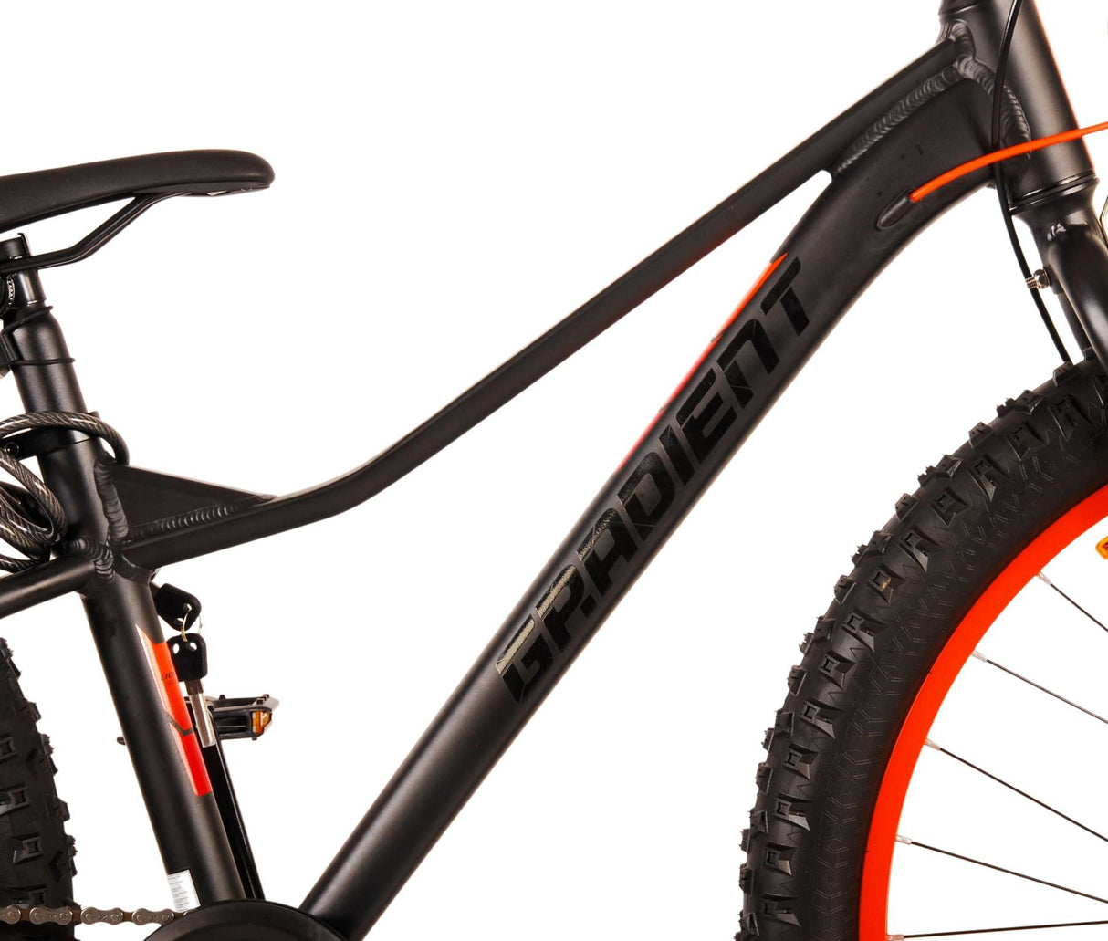 Volare Gradient Kinderfahrrad - Jungen - 26 Zoll - Schwarz Orange - 7-Gang - Prime Collection