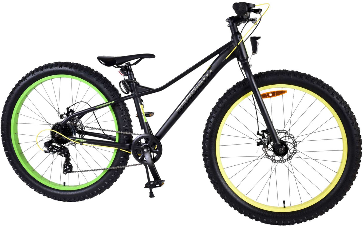 Volare Gradient Kinderfahrrad - Jungen - 26 Zoll - Schwarz Gelb Grün - 7-Gang - Prime Collection