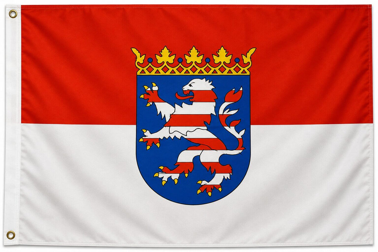 Flagge Hessen 90 x 150 cm Fahne mit 2 Ösen 100g/m² Stoffgewicht Hissflagge Hissen