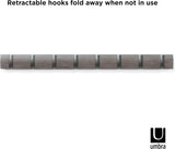 Umbra Hook 8 Flip Grau/Zinnfarben Werbung für Hakenbenutzung nur wenn nötig