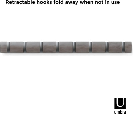 Umbra Hook 8 Flip Grau/Zinnfarben Werbung für Hakenbenutzung nur wenn nötig