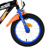 Volare Hot Wheels 14 Zoll Kinderfahrrad für Jungen - in Schwarz, Orange und Blau