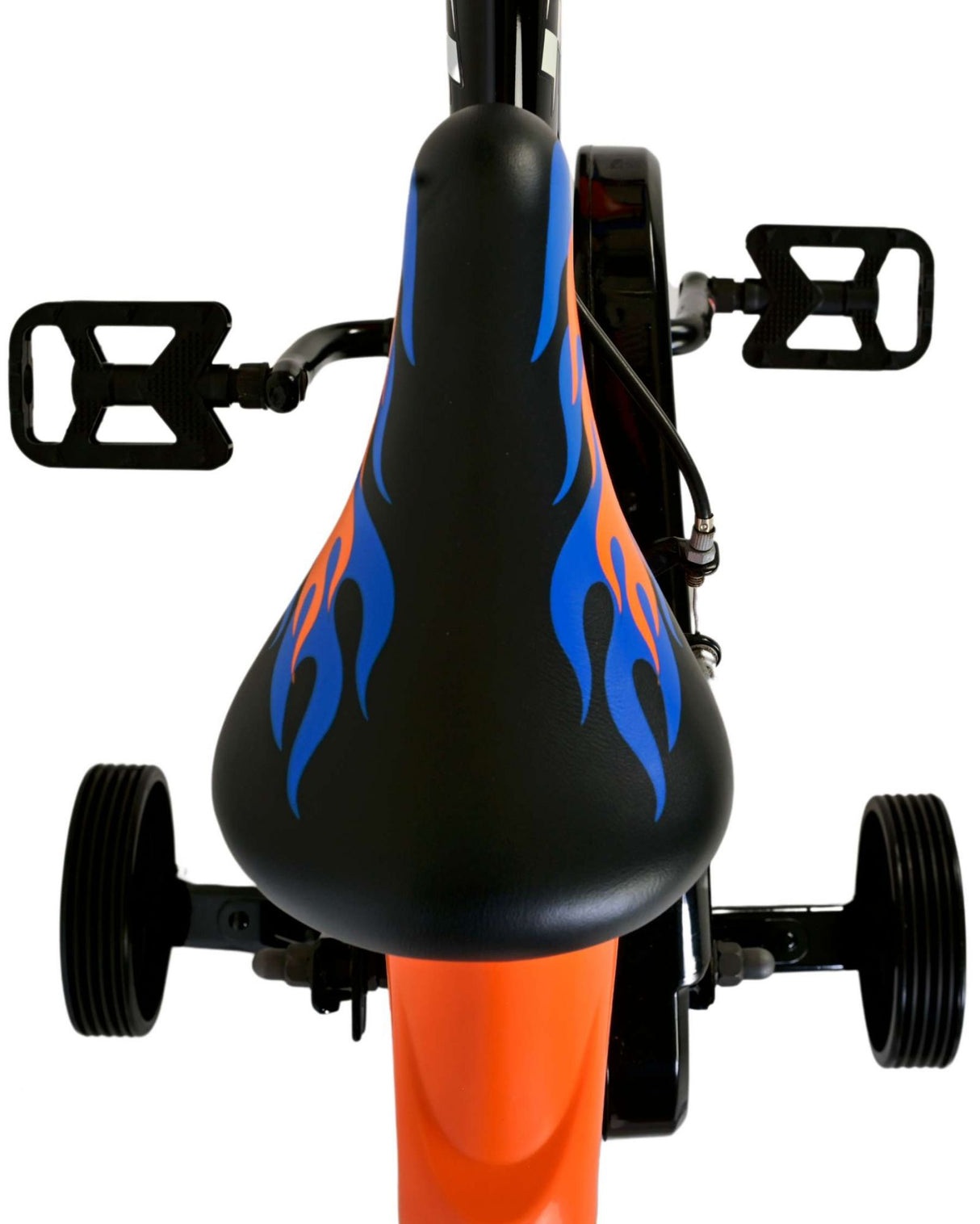 Volare Hot Wheels Kinderfahrrad für Jungen - 14 Zoll - Schwarz mit Zweihandbremsen