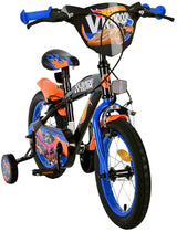 Volare Hot Wheels Kinderfahrrad für Jungen - 14 Zoll - Schwarz mit Zweihandbremsen