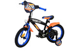 Volare Hot Wheels 14 Zoll Kinderfahrrad für Jungen - in Schwarz, Orange und Blau