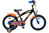 Volare Hot Wheels Kinderfahrrad für Jungen - 16 Zoll in Schwarz, Orange und Blau