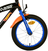 Volare Hot Wheels Kinderfahrrad für Jungen - 16 Zoll in Schwarz, Orange und Blau