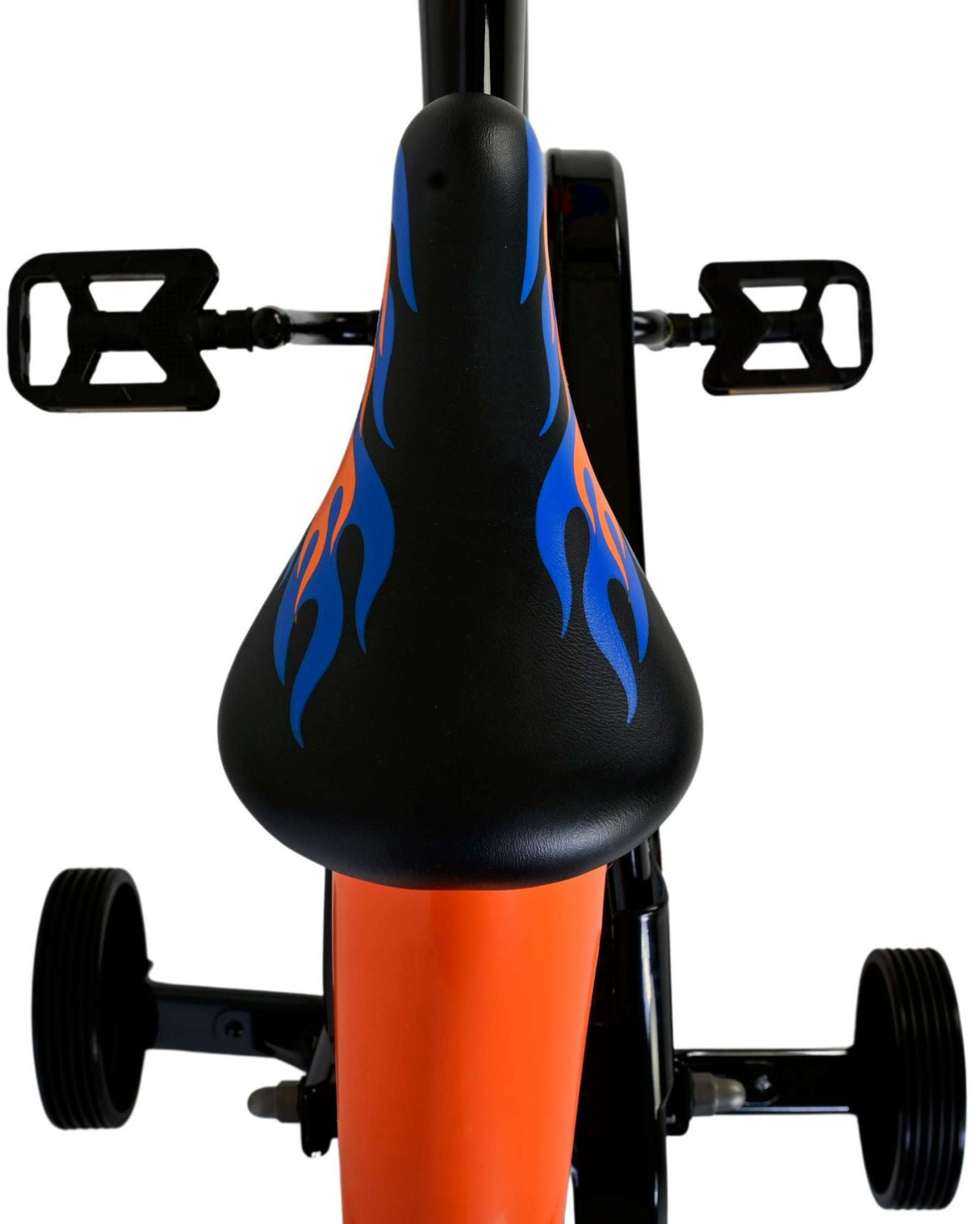 Volare Hot Wheels Kinderfahrrad für Jungen - 16 Zoll in Schwarz, Orange und Blau