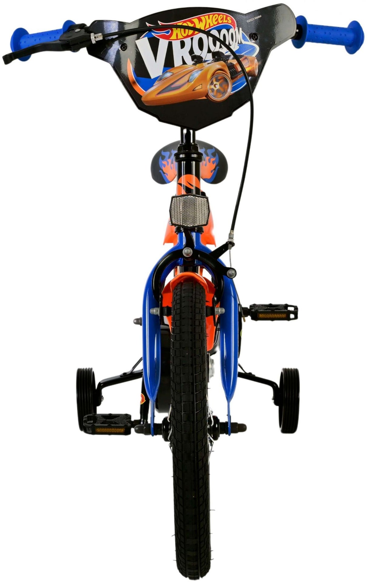 Volare Hot Wheels Kinderfahrrad für Jungen - 16 Zoll in Schwarz, Orange und Blau