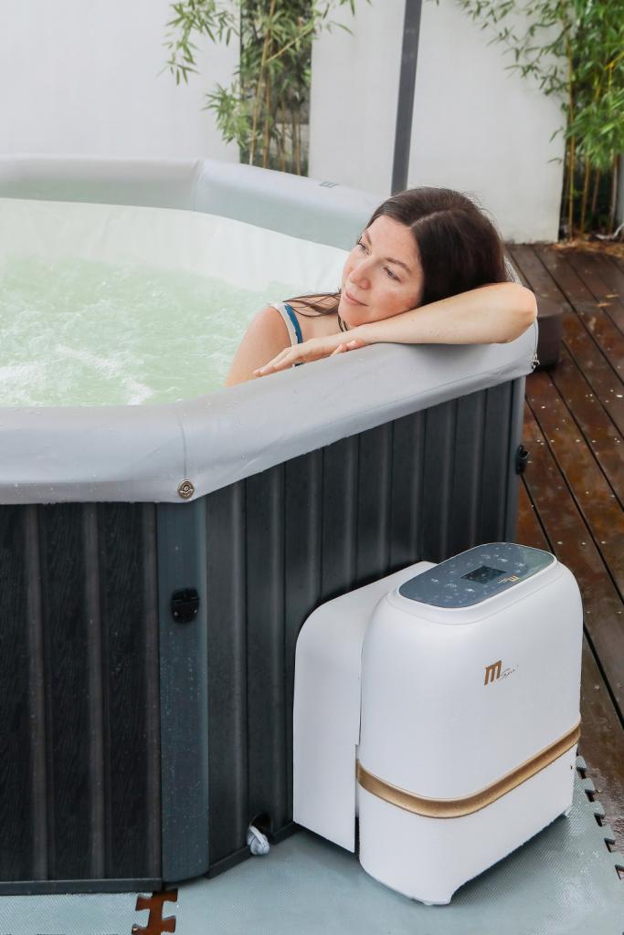 MSpa PureHaven aufblasbarer Whirlpool TUSKANY 193x193x76 cm für 6 Personen selbstreinigend inkl. Filterkatuschen und Abdeckung Leergewicht 24 kg