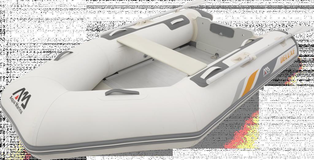 Aqua Marina Deluxe Schlauchboot 4 Personen 277x150cm mit Hochdruck-PVC-Gewebe Sitzbank Paddel Weiß