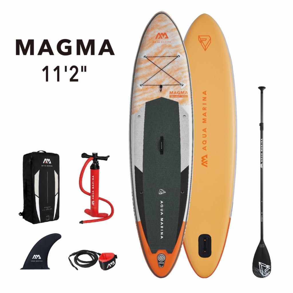 Aqua Marina All-Around SUP Board 340x84cm Reißverschlussrucksack Double Action-Pumpe LIQUID AIR Paddel Einschub-Mittelfinne Sicherheitsleine Orange